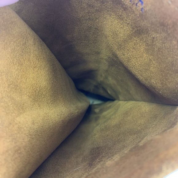 Minnetonka Tan Suede Front Lace Up Tall Boots Tan Fringe Removed 7422 Womens 7 - Picture 8 of 14